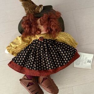 LITTLE SOULS Charming Doll with Red Hair and Patterned Dress
